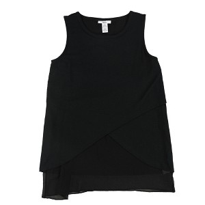 bar III Womens Layered Chiffon Hem Sleeveless Blouse Top - 1 of 2