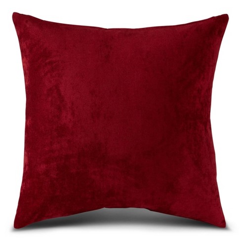 20 x20 Velvet Oversize Square Throw Pillow Ruby Red Kensington Garden Modern Indoor Decor Stain resistant Zippered Target