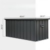 VisioGear 160GAL Outdoor Storage Deck Box with 4 Wheels, Large Patio Storage Bin for Outside Cushions, Gray, 49.41"*29.57"*29.72" - 3 of 4
