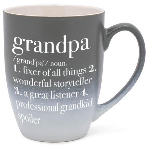 Elanze Designs Grandpa Definition Two Toned Ombre Matte Grey and White 12 ounce Ceramic Stoneware Coffee Cup Mug - image 1 of 4