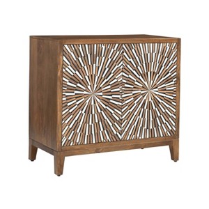 Treasure Trove Accents 2 Door Cabinet Artesia: Mango Wood, No Assembly, Divided Storage, Adult Use - 1 of 4