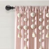 Lush Decor Boho Pom Pom Tassel Linen Window Curtain Panel Blush Single 52X95 - 2 of 4
