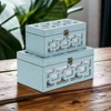 Cheung's Serapha Set of 2 Mirror Overlayed Boxes - Green - 2 of 4