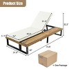 Outdoor Chaise Lounge Chair,Patio Adjustable Recliner With Cushion And Wood Side Table,Patio Recliner For Poolside,Garden-Cuddlewood - 4 of 4