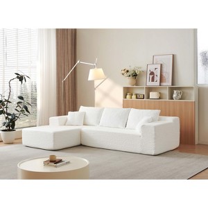 VASIP "104" Modern Cloud Sectional Sofa with L-Shape Chaise - Deep Seat, Soft Chenille Fabric, No Assembly, Space-Saving Living Room Couch - 1 of 4