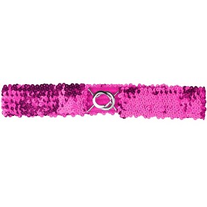 Allegra K Women's Stretchy Skinny Shinny Sequins Decor Elastic Dresses Waist Belts 64cm/25.19" One Piece - 1 of 4