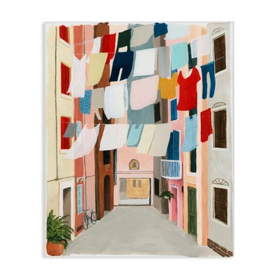 Stupell Industries Laundry Clothesline Between Apartments, 24" x 30"