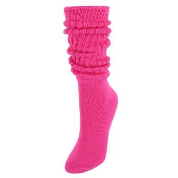 Ctm Women's Super Soft Heavy Slouch Socks (1 Pair), Red : Target