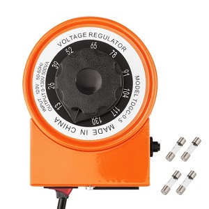 VEVOR 500VA Auto Variable Voltage Transformer, 3.84 Amp, 110V Input 0-130V Output AC Voltage Regulator, with LCD Display, Orange - 1 of 4