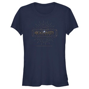 Juniors Womens Hogwarts Legacy Art Deco Logo T-Shirt - 1 of 4