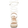 Allegra K Women's Square Toe Lace Up Platform Espadrilles Wedge Heel Sandals - 3 of 4