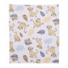 NoJo Disney Lion King Super Soft White, Yellow, Green Simba Leaves French Fiber Baby Blanket - 2 of 4