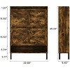 TIRAMISUBEST Rustic Shoe Cabinet with Metal Handles - 3 of 4