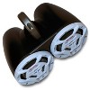 Kicker Marine KMTED Black Tower Enclosures Loaded With (4) 6.5" White JVC Marine Coaxial Speakers. - 3 of 4