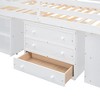 NicBex Full Size Bunk Bed with Movable Desk Pine Bed Frame with Drawers, Shelves, Storage Stairs and Guardrail, No Box Spring Required - 4 of 4
