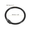 Unique Bargains Carbon Steel Loose Leaf Binder Snap Shower Curtain Rings 20 Pcs - 2 of 4