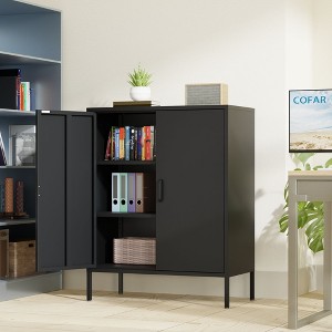 NicBex 3 Drawer File Cabinet with Lock and 2 Doors,Office Cabinet with Metal Handles,Modern Storage Cabinet,Filing Cabinet for Home Office - 1 of 4