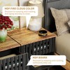 Okak 6-Drawer Dresser Slatted Grille Detail & Metal Legs, Modern Storage Cabinet for Bedroom Hallway, Scandi Style - 4 of 4