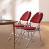 Folding Chairs, Outdoor & Indoor Event Portable Metal Folding Chairs with Cushion, Fabric Dining Chair Set with Padded Cushion - 4 of 4