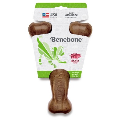 Benebone Wishbone Dog Chew Toy - Bacon - Giant