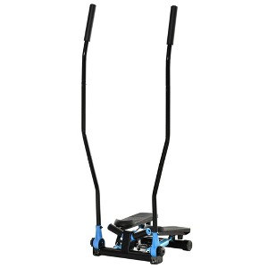 NAYSAYE Exercise Trainer Cardio Stepper with Rocking Handlebars Hydraulic Resistance for Home Gym, Blue, 21.30"*15.80"*53.30" - 1 of 4