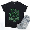 Simply Sage Market Not Lucky Just Blessed Garment Dyed Tee - 3 of 4