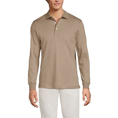 Lands' End Men's Long Sleeve Cotton Supima Polo Shirt