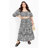 Women's Plus Size Amari Puff Sleeve Fitted Top - black | CITY CHIC - 2 of 4
