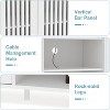 TV Stand for 70 Inch TVs with Bookshelves Modern Adjustable Shelves & Storage Cabinet, Farmhouse TV Console Cabinet with Power Outlets - 4 of 4