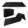 BalanceFrom Fitness 120 x 48 Inch All Purpose Exercise Mat Bundled with 8 Foot Balance Beam Foldable Gymnastic Activity Set, Black - 2 of 4