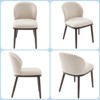 Modern Dining Chairs Set of 2, Upholstered Chairs with Wood Legs, Ergonomic Back Support, 265Lbs Capacity for Kitchen Dining Room Restaurant - 2 of 4