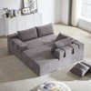 TiramisuBest 108" L Shaped Sectional Sofa Chenille Upholstered Modular 4 Seat Convertible Couch Set Seating 6 Pillows Living Room Left /Right Side - 4 of 4