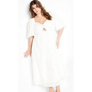 CITY CHIC | Women's Plus Size  Inez Dress - ivory - 24W - 1 of 4