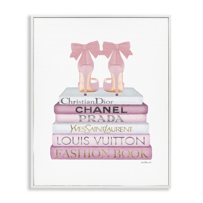 Stupell Industries Pastel Pink Heels & Books, 11" x 14"
