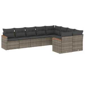 vidaXL Garden Sofa Set Grey - 1 of 4