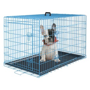 FDW Dog Crates for Large Dogs Folding Mental Wire Crates Dog Kennels Pet Dog Cage Crate with Double-Door Removable Tray and Handle - 1 of 4