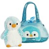 Aurora Small PomPom Penguin Fancy Pals Fashionable Stuffed Animal Blue 7" - 3 of 4