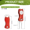 Unique Bargains Metal Foldable Magnetic Ball Marker Golf Divot Repair Tool 4 Pcs - 2 of 4