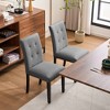 FERPIT Faux Leather Tufted Upholstered Dining Chairs Set of 2 - 2 of 4