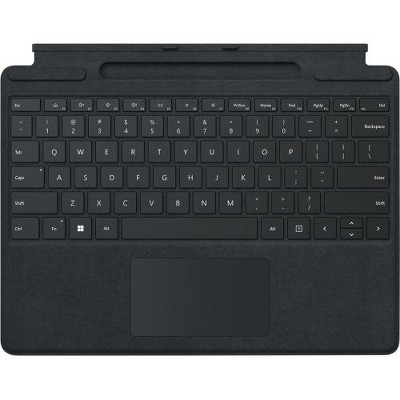 Microsoft Surface Pro Signature Keyboard Black - Adjusts to virtually any angle - Full mechanical keyset with backlit keys