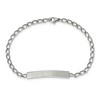 Black Bow Jewelry Women's Stainless Steel Curb Link I.D. Bracelet, 8.5 Inch - 2 of 4