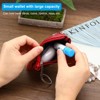 Unique Bargains PU Leather Change Purses Small Organizer Bags with Zipper and Key Ring 3 Pcs - 3 of 3