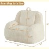 Giant Bean Bag Chair 39" Faux Fur Stuffed with High-Density Foam, Oversized Bean Bag Couch with Handle, Non-Slip Bottom, Soft Cozy Lazy Floor Sofa - 2 of 4
