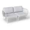 Crestlive Products 2PC Outdoor Rattan Design Patio Sofa with Cushion for Balcony Lawn - 2 of 4