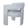 Jofran,Gwen Modern Luxury Jacquard Fabric Upholstered Sculpture Armchair- Blue Color - 4 of 4