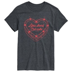 Men's - Instant Message - Eat Cake Heart Short Sleeve Graphic T-Shirt - 1 of 4