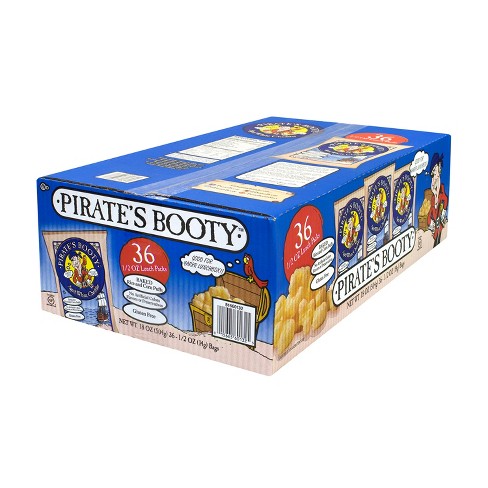 PIRATE'S BOOTY Natural Aged White Cheddar Baked Corn Puffs, 0.5oz , 36ct - image 1 of 4