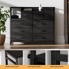 Garvee TV Stand Dresser with Power Outlet, 9 Drawer Storage Chest for Bedroom, Hallway, or Living Roomm Black - 2 of 4