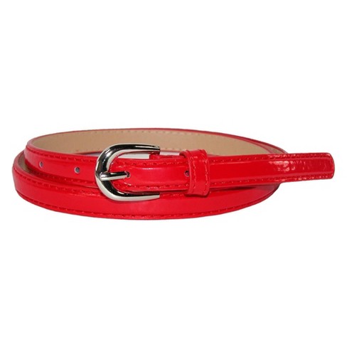 Ctm Women's Skinny Dress Belt, Large, Red : Target