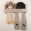 Sawyer Mill Charcoal Cow Button Loop Tea Towel Set of 2 VHC Brands - 4 of 4